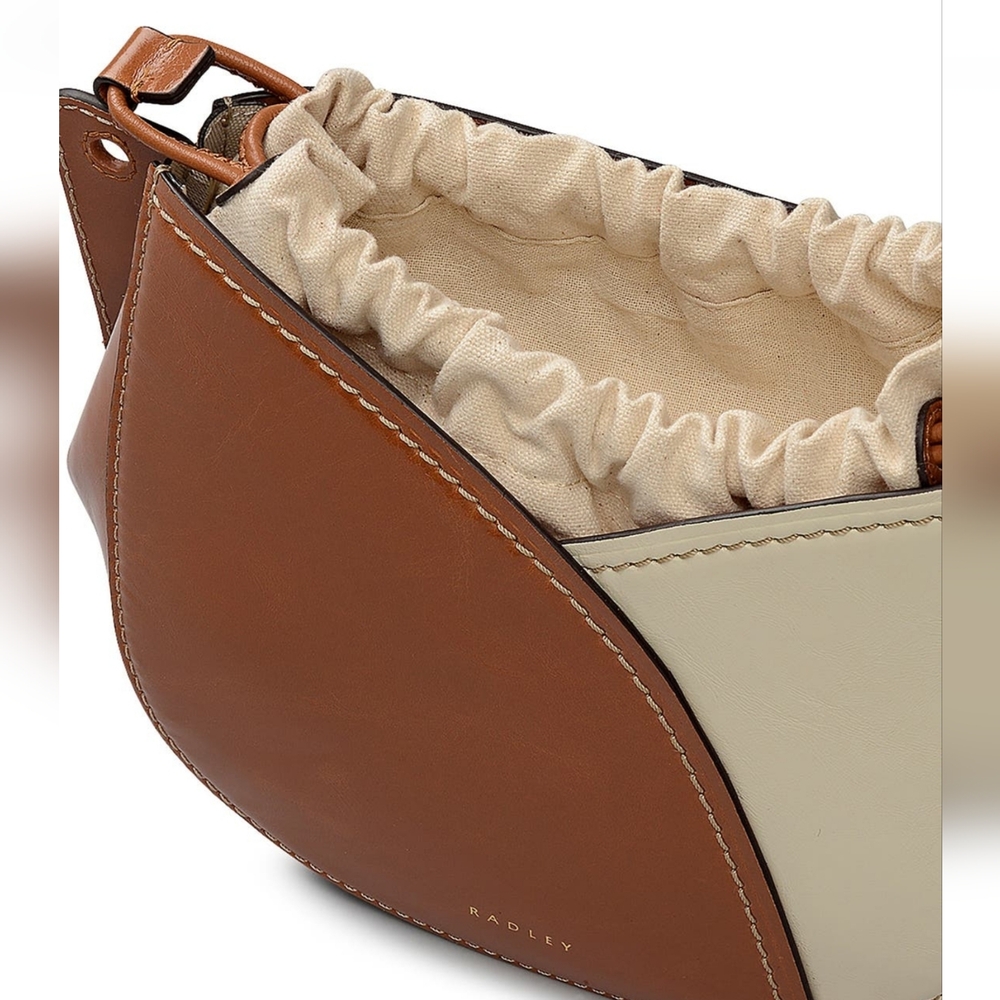 Radley London Bag Tan and Cream Leather Crossbody Bag - Picture 5 of 10